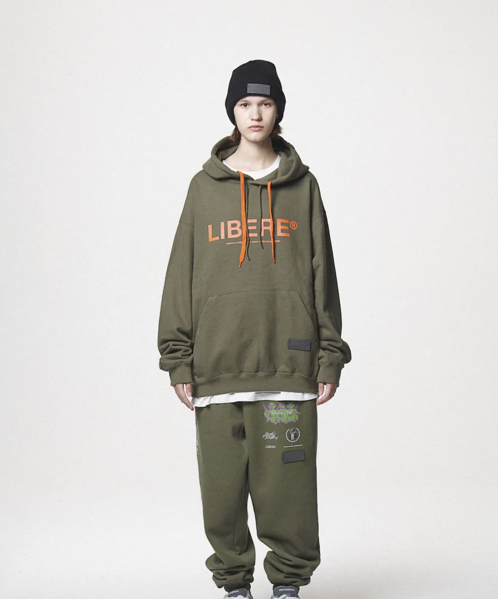 ARYUKU / 【LIBERE】リベーレ / LOGO HOODIE / ロゴプルパーカー / KHAKI