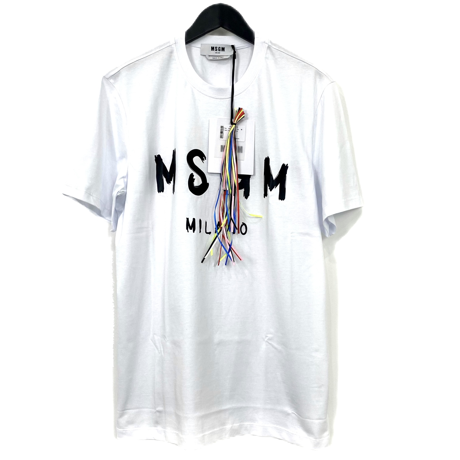 トップスMSGM エムエスジーエム 新品 ビッグロゴ Tシャツ ホワイト