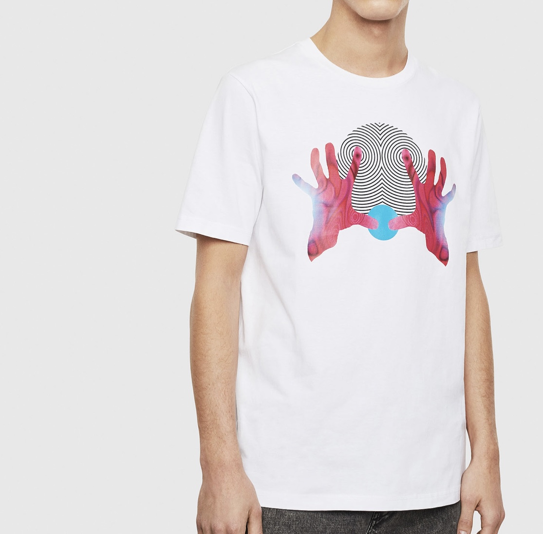 《SALE》30%OFF!【DIESEL】ディーゼル / マジックハンドTシャツ / WHITE