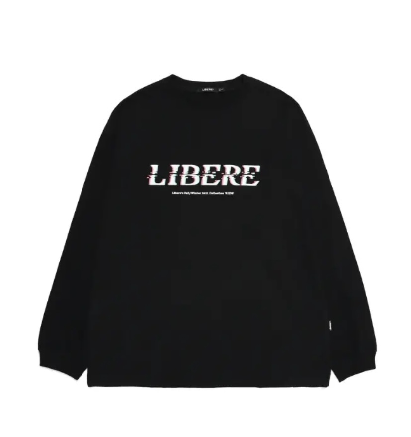 【LIBERE】リベーレ /LOGO LONG SLEEVE / シンプルロゴロンT /  BLACK