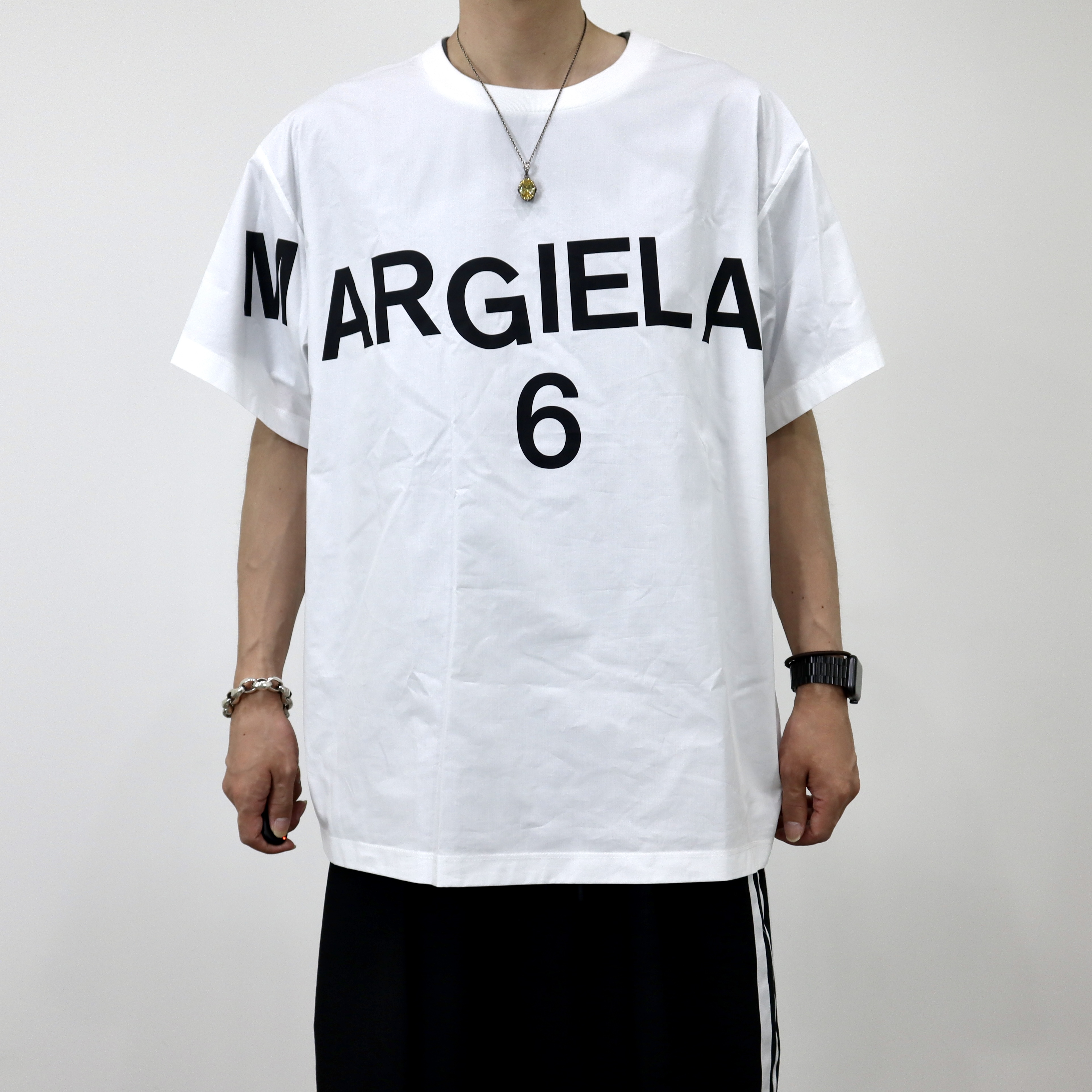 【MM6 Maison Margiela】エムエムシックス メゾン マルジェラ  / LOGO TEE  / オーバーサイズ /  WHITE