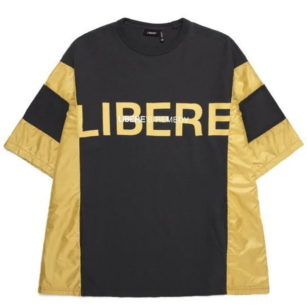 【LIBERE】リベーレ / POLY MIX T-SHIRT / ポリ切替Tシャツ / DARK GRAY