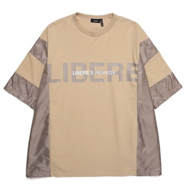 【LIBERE】リベーレ / POLY MIX T-SHIRT / ポリ切替Tシャツ / BEIGE