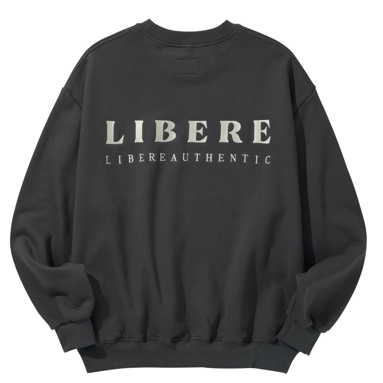 【LIBERE】リベーレ / LOGO SWEATSHIRT / ロゴ刺繍スウェットトレーナー /  CHARCOAL